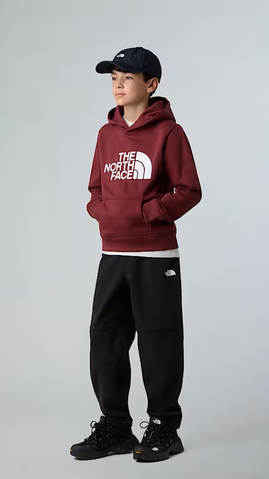 Felpa con Cappuccio "Drew Peak" Bordeaux Sumac con Logo bianco 