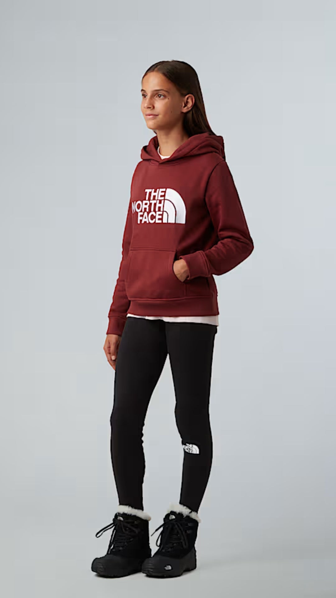 Felpa con Cappuccio "Drew Peak" Bordeaux Sumac con Logo bianco 