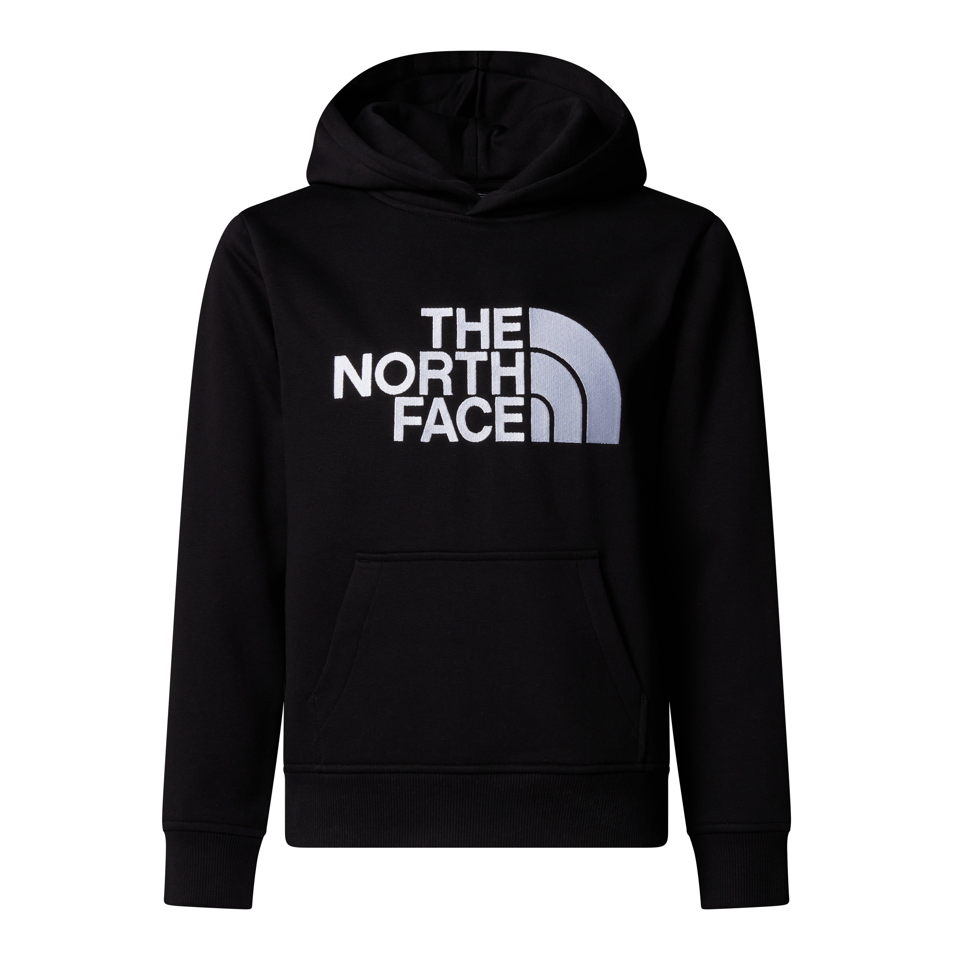 Felpa con Cappuccio "Drew Peak" nera con Logo bianco Ricamato 