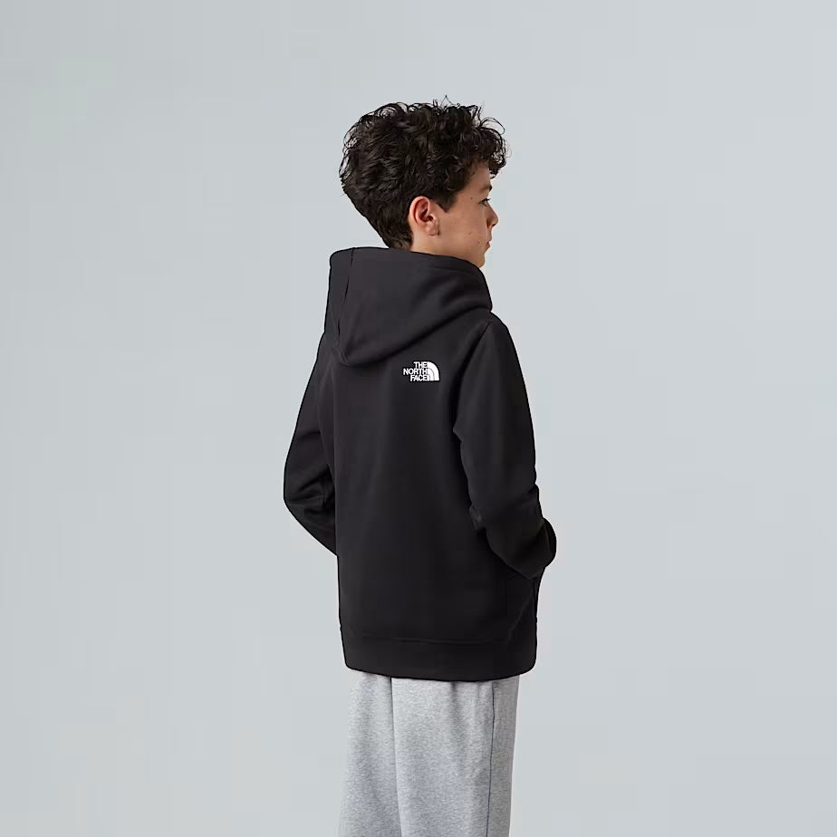 Felpa con Cappuccio "Drew Peak" nera con Logo bianco Ricamato 
