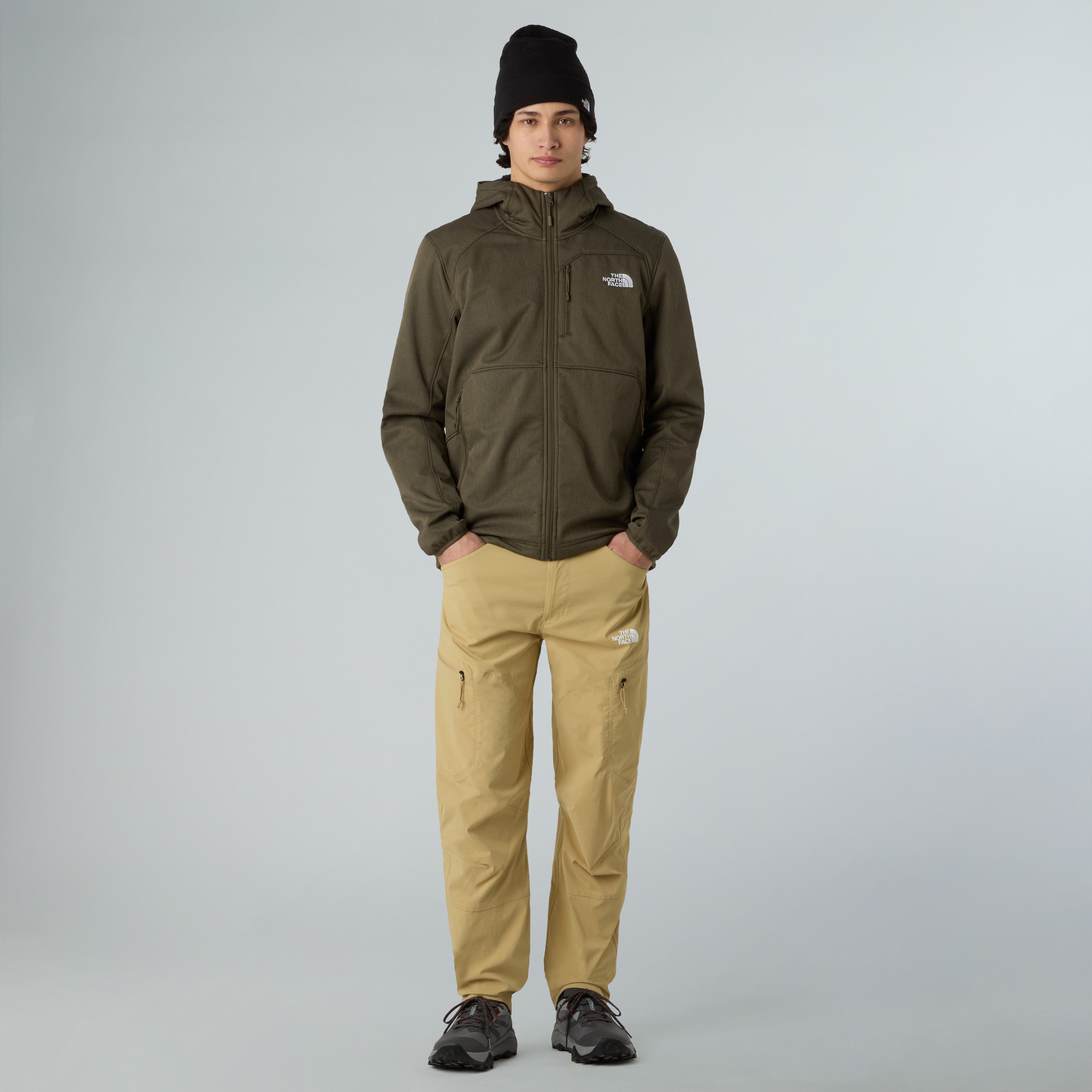 Giubbino "Quest Hooded Softshell" Verde Antivento con Cappuccio 