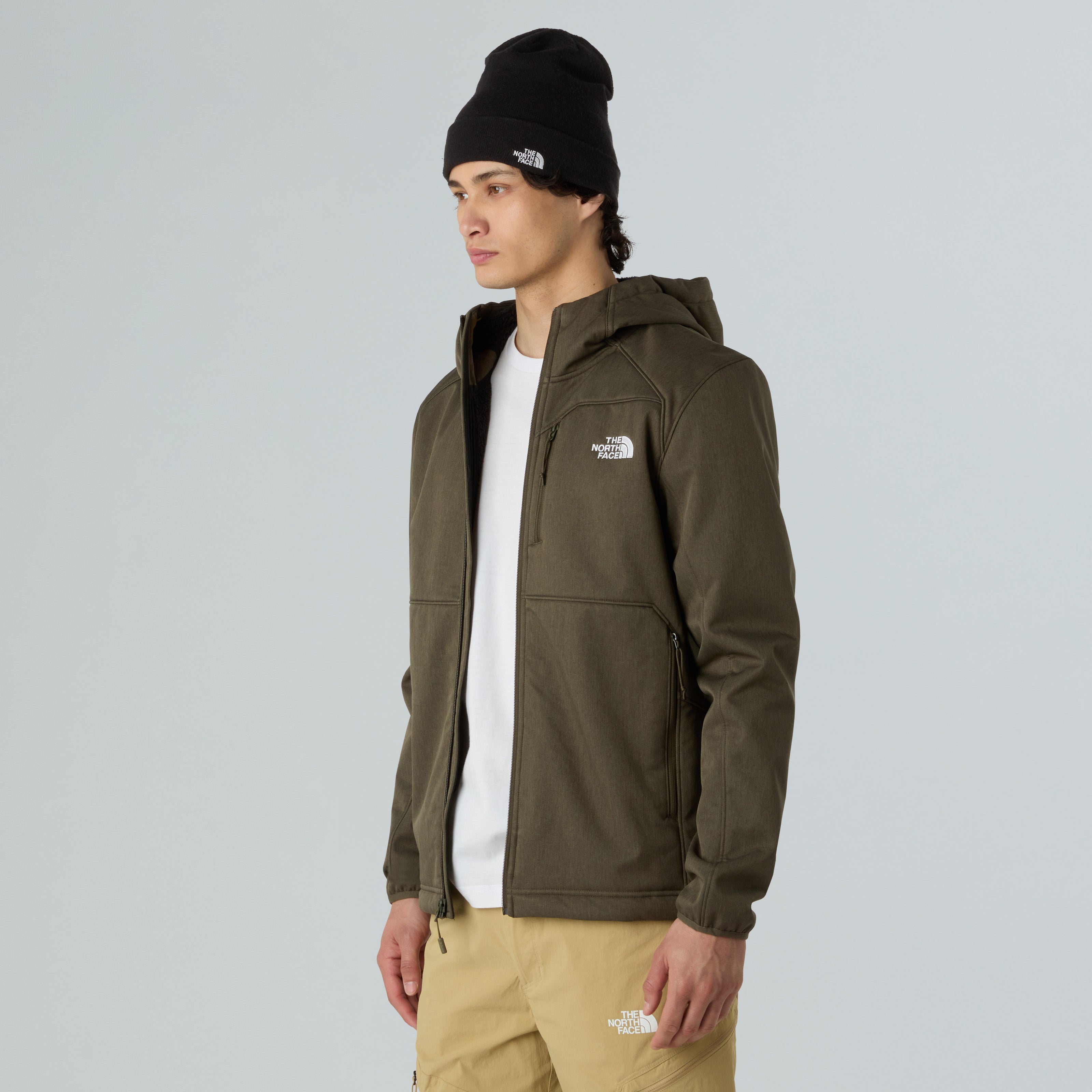 Giubbino "Quest Hooded Softshell" Verde Antivento con Cappuccio 