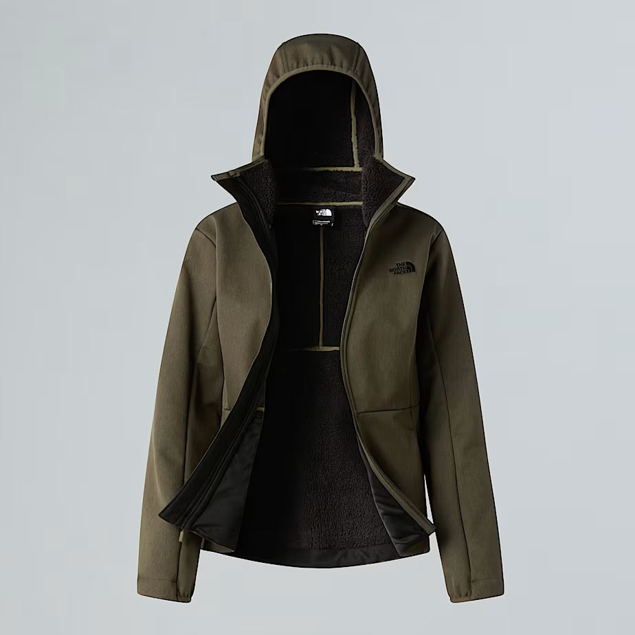Giubbino "Quest Hooded Softshell" Verde Antivento con Cappuccio 