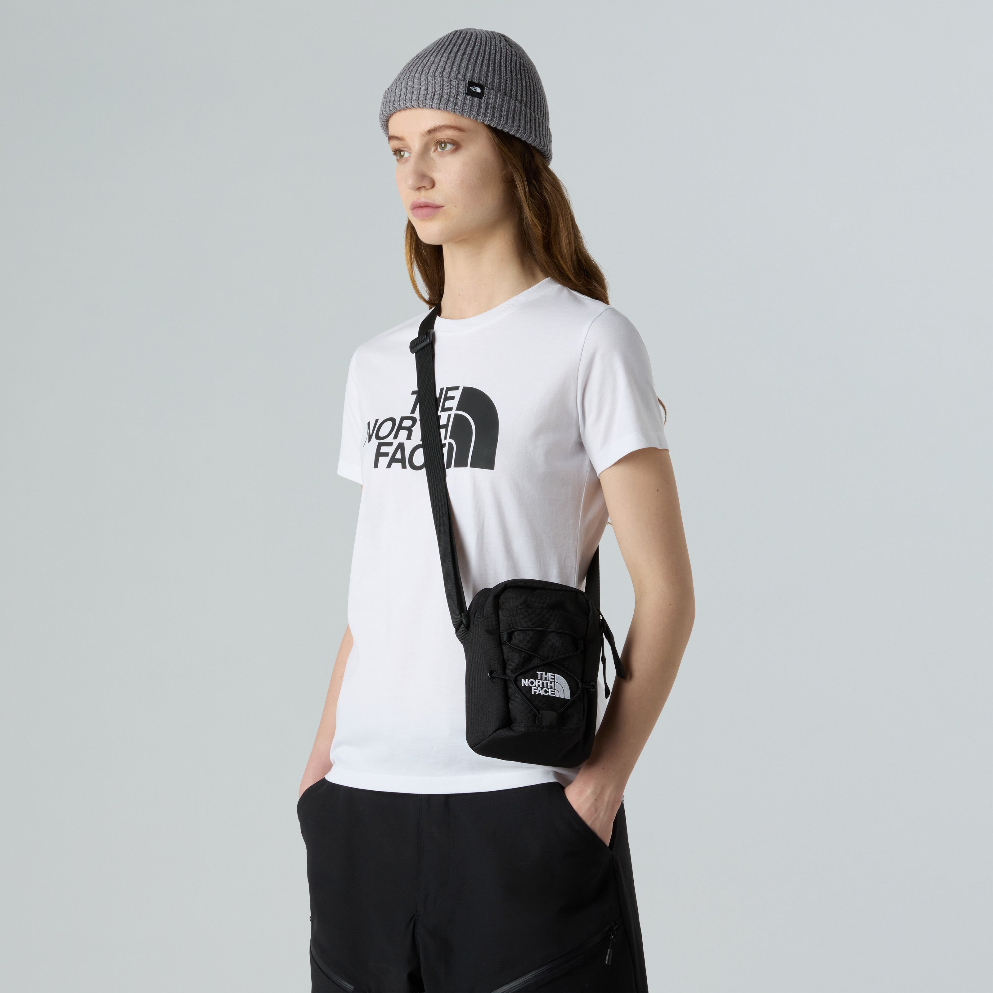 Borsa a tracolla nera "Jester Crossbody" in Tessuto Riciclato 