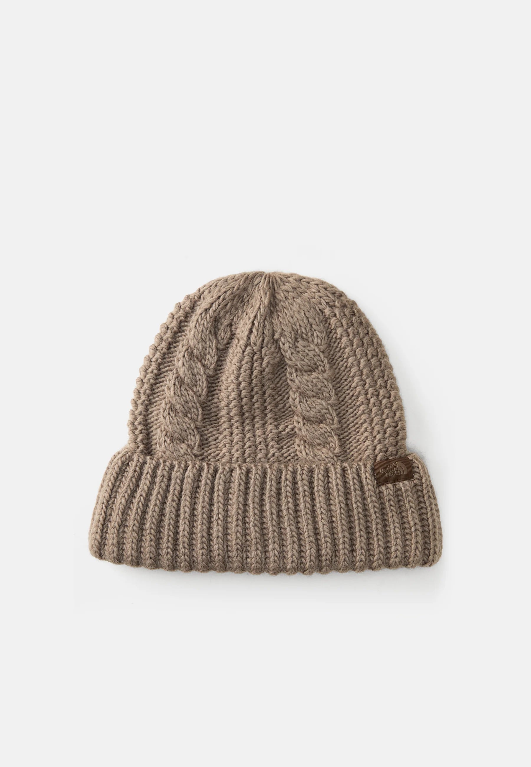 Cappello "Oh-Mega" mocha brown  in maglia riciclata a trecce 