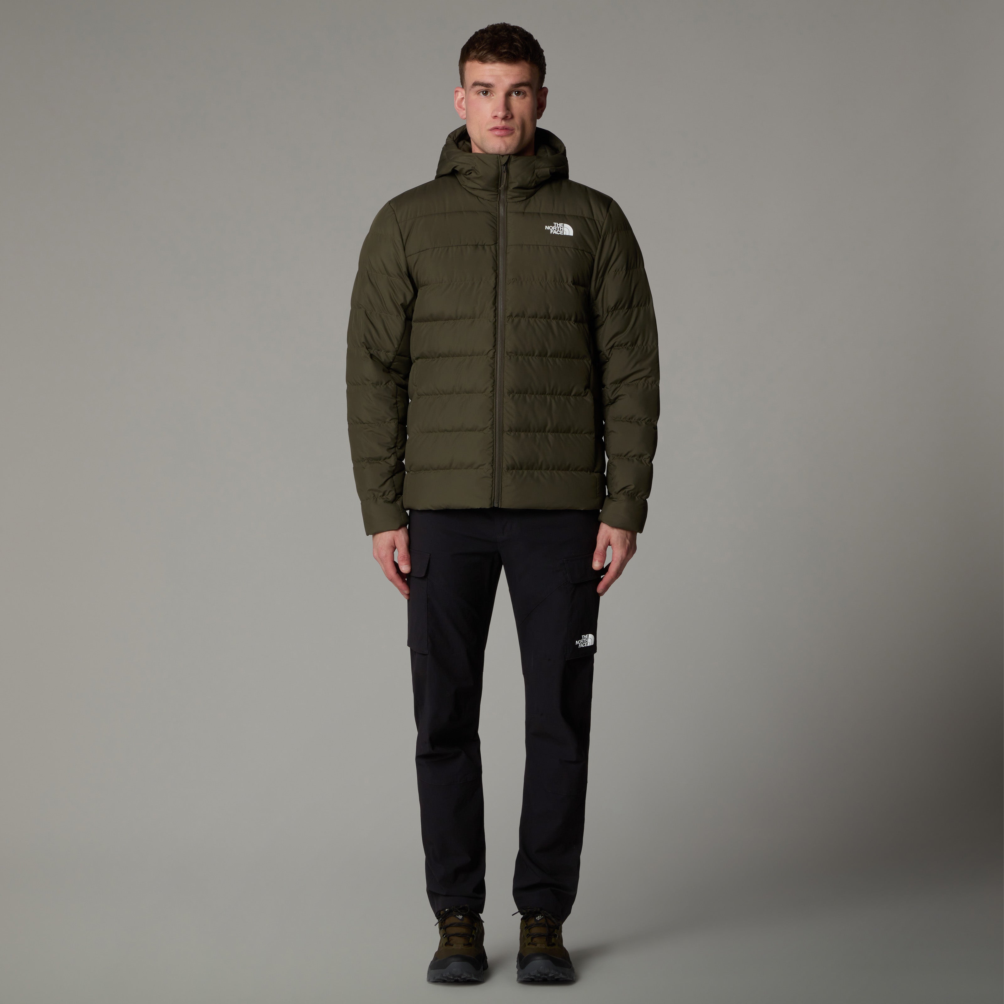 Piumino verde "Aconcagua 3" con Cappuccio e Imbottitura Riciclata 