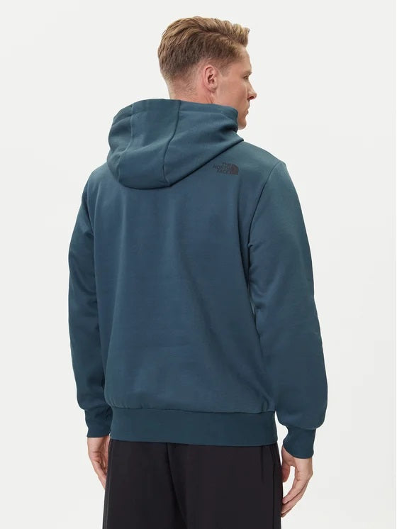 Felpa con cappuccio "Fine Hoodie" verde Deep Cypress con logo nero 