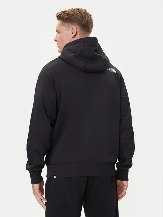 Felpa con cappuccio "Fine Hoodie" nera con logo The North Face 