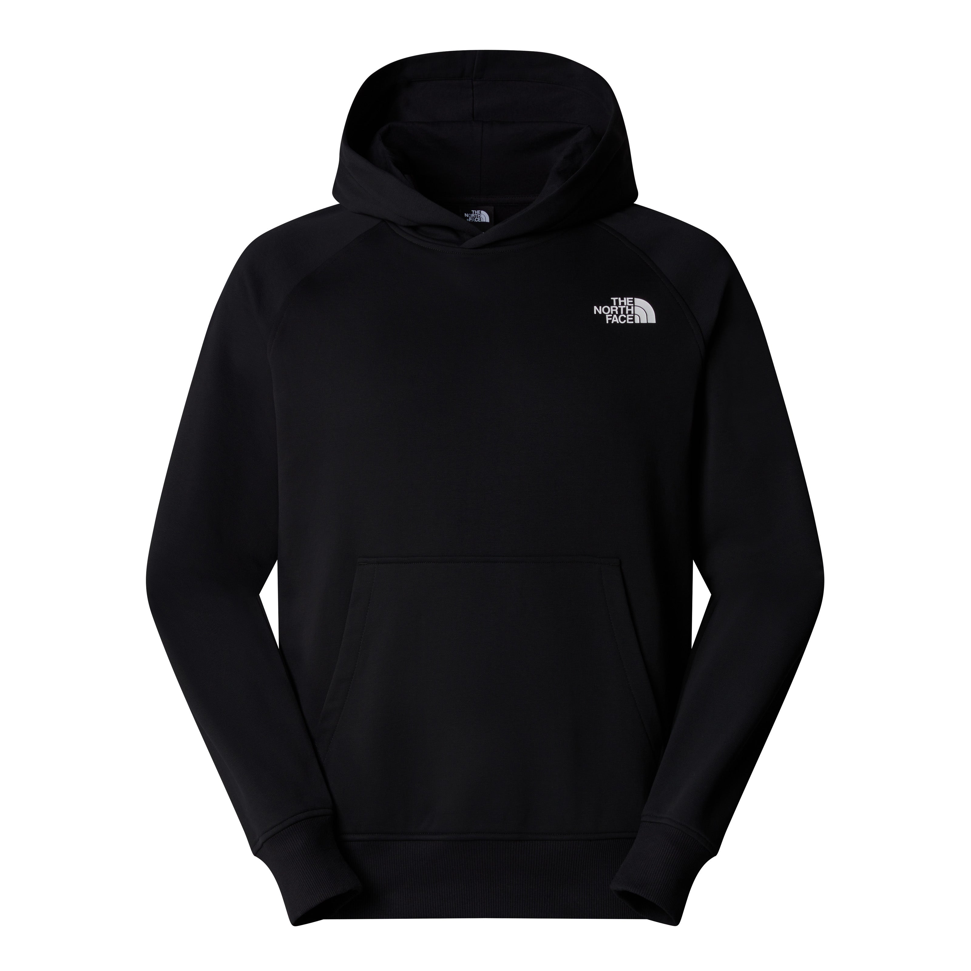Felpa con cappuccio "NSE Box" nera da uomo con maniche raglan 