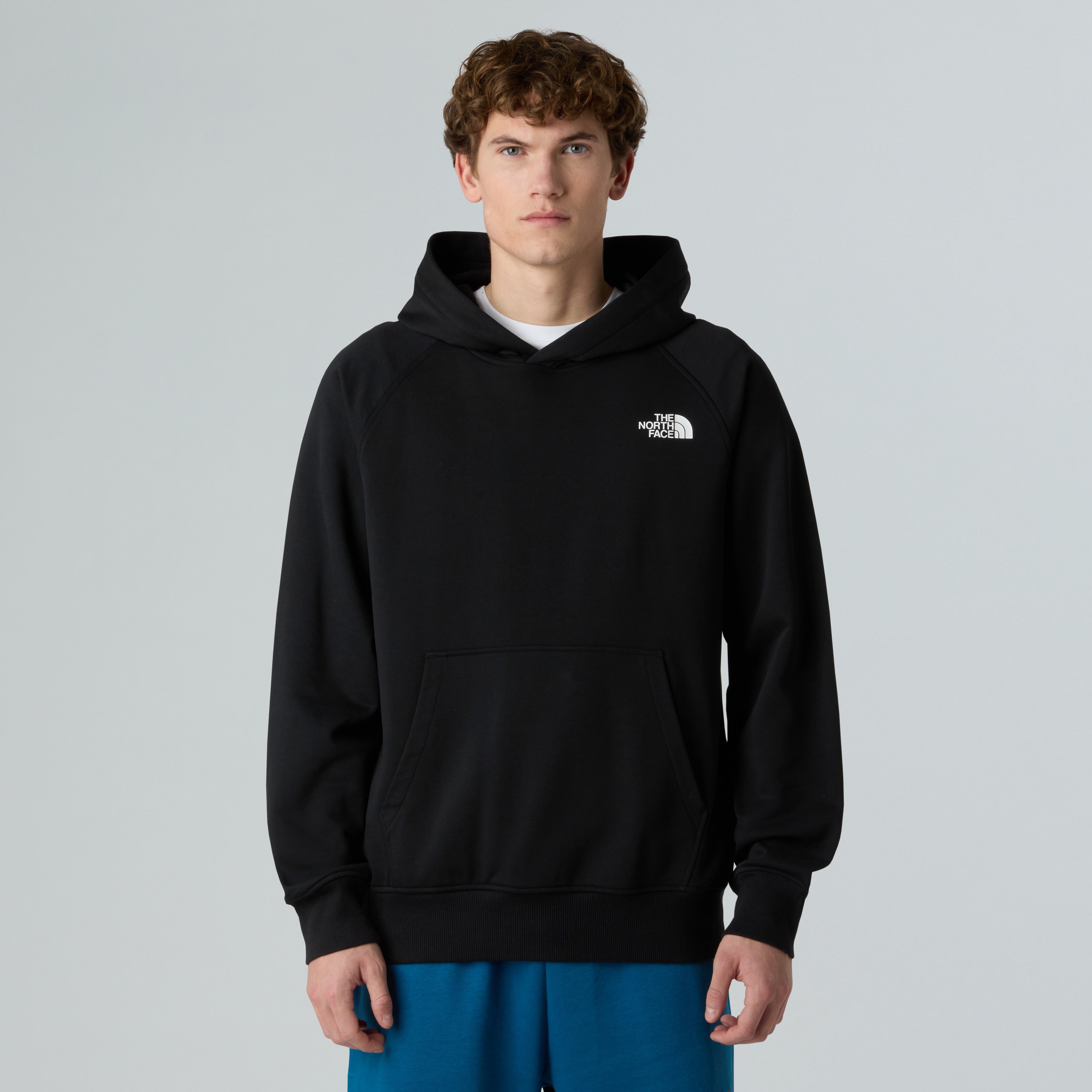 Felpa con cappuccio "NSE Box" nera da uomo con maniche raglan 