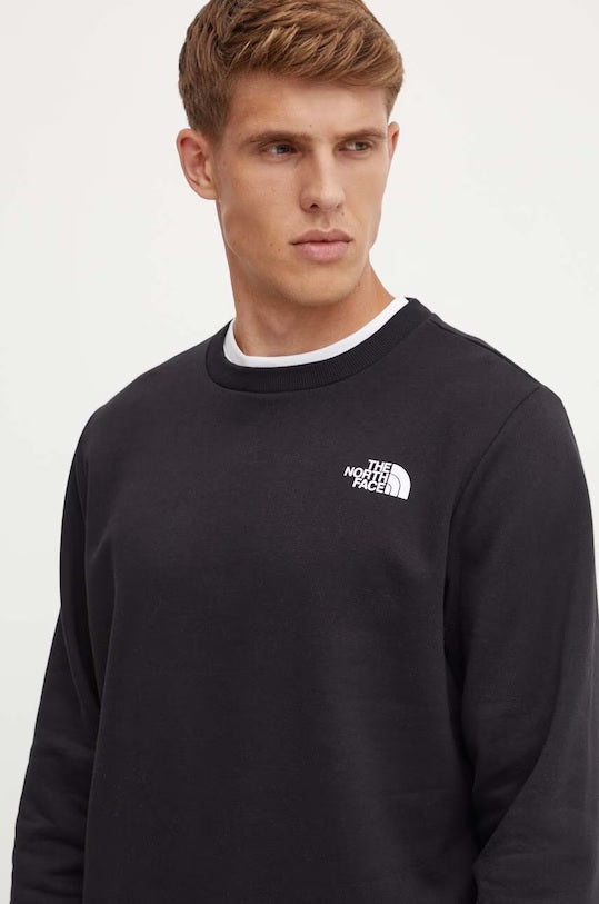 Felpa "Simple Dome" nera in cotone con logo The North Face 