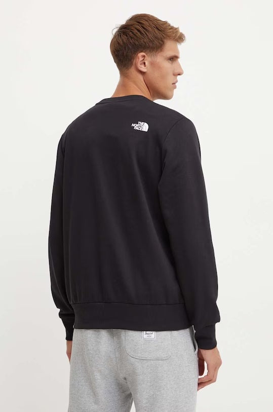 Felpa "Simple Dome" nera in cotone con logo The North Face 