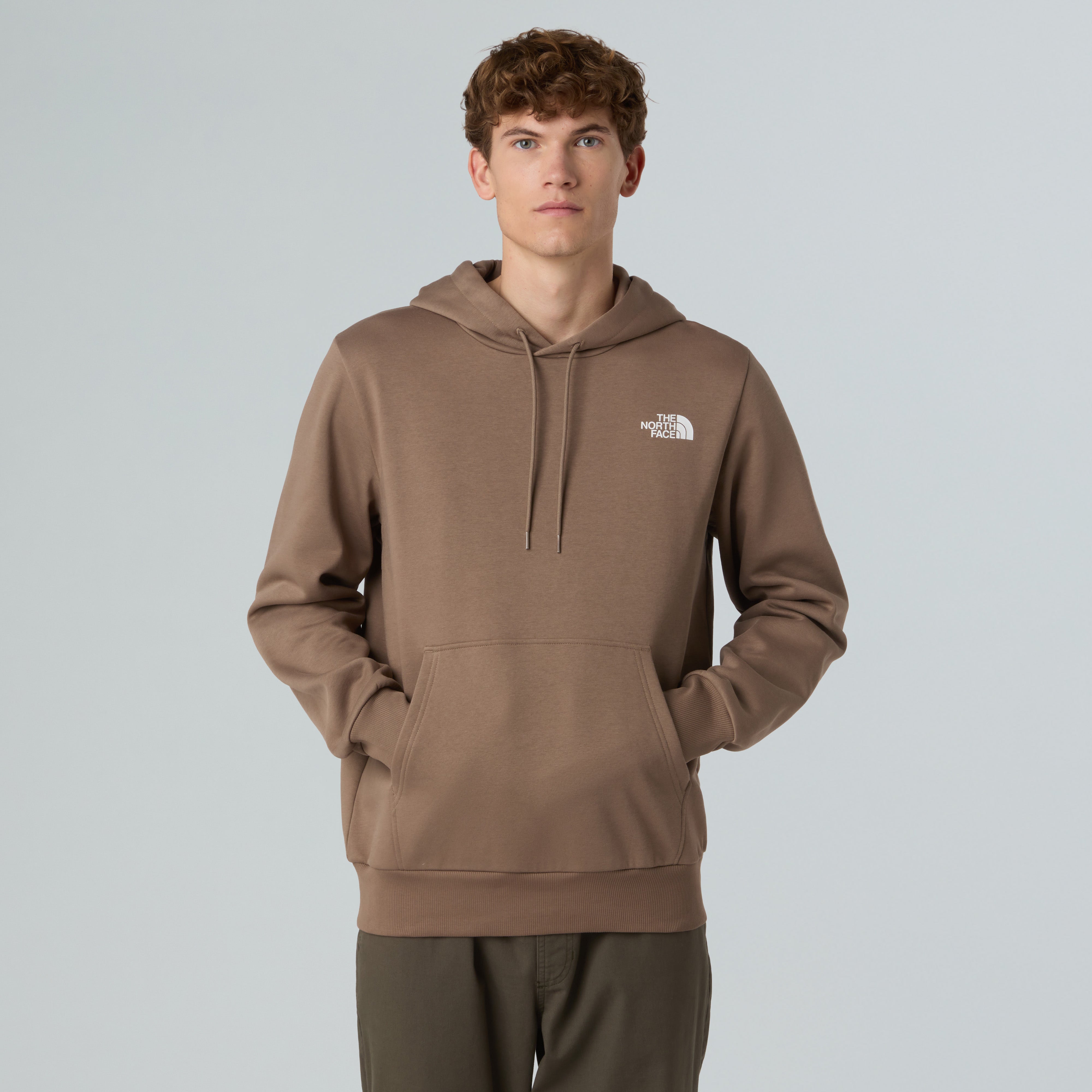 Felpa con cappuccio "Simple Dome" mocha brown in cotone 