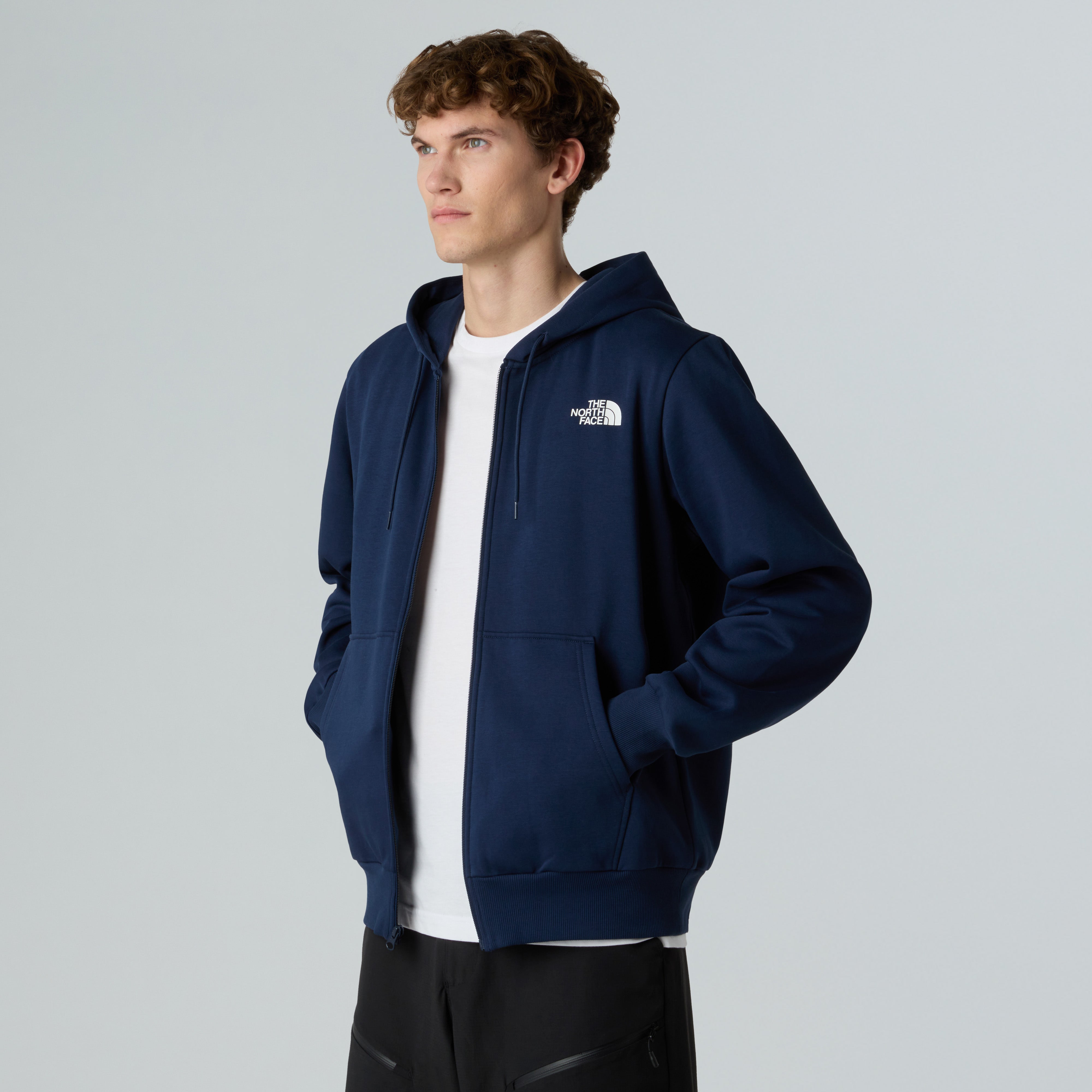 Felpa con cappuccio e zip "Simple Dome" Summit Navy 