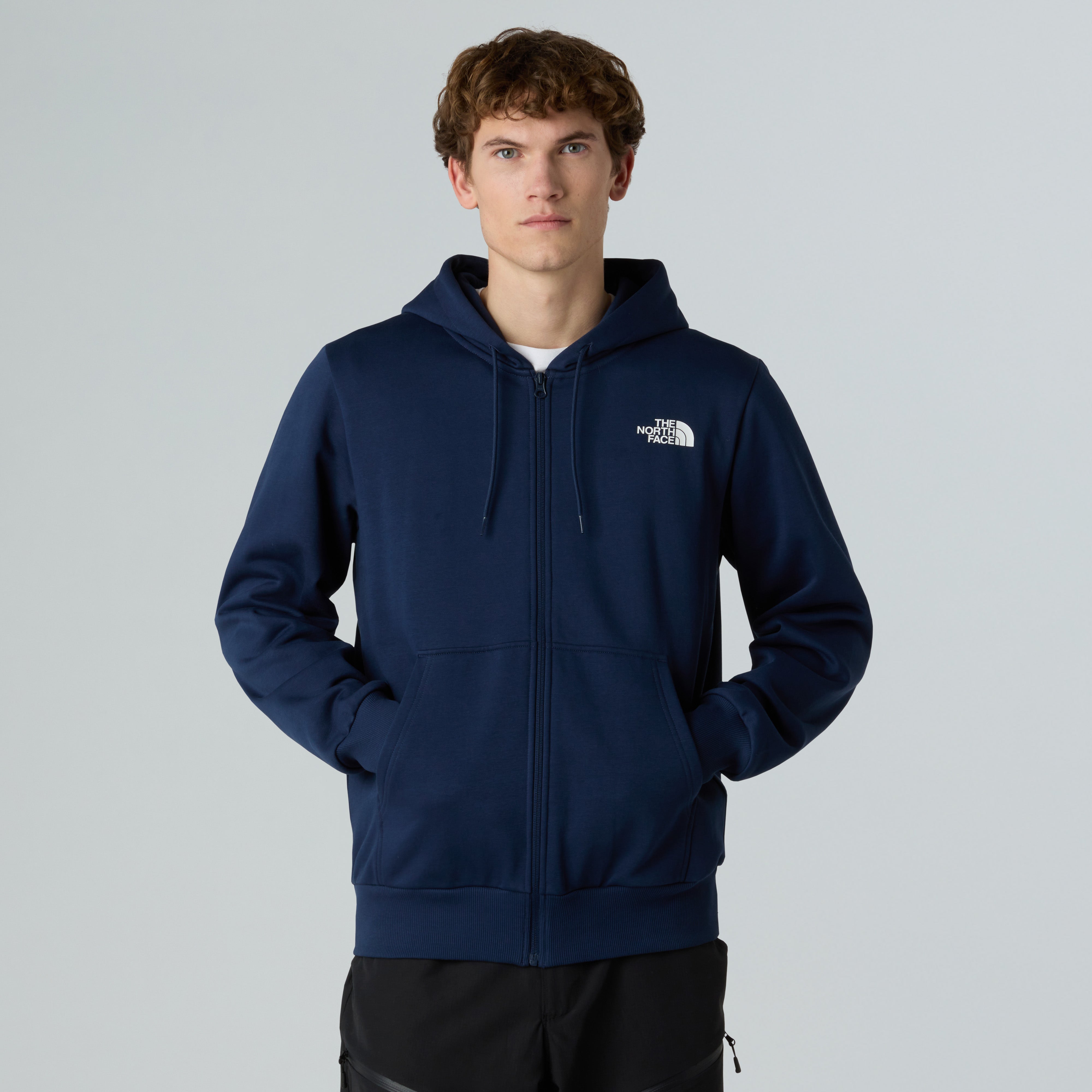 Felpa con cappuccio e zip "Simple Dome" Summit Navy 