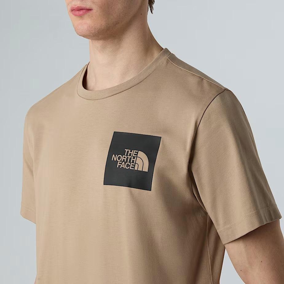 T-shirt "Fine" color Mushroom Grey in misto cotone con logo 