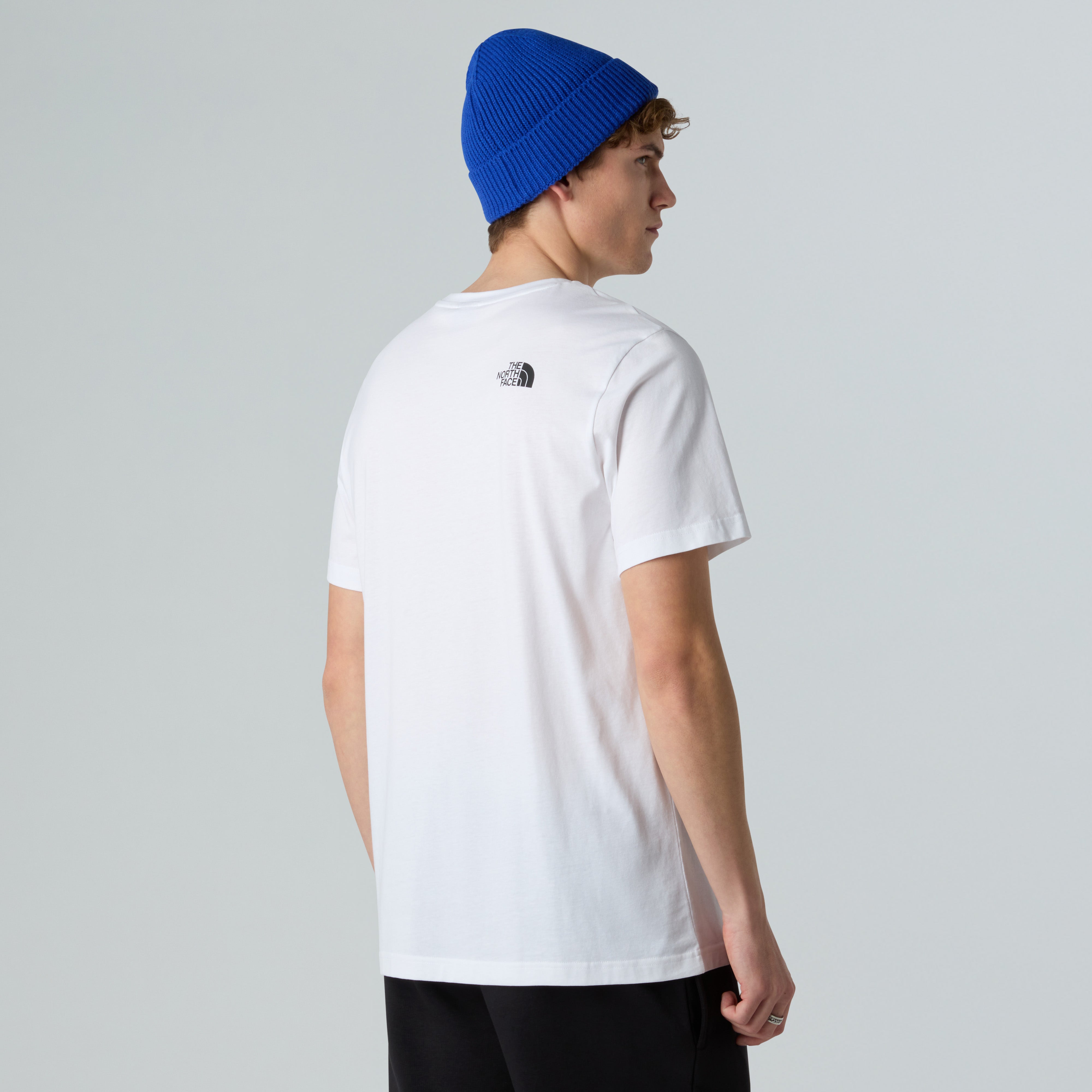 T-shirt "Fine" bianca in misto cotone con logo The North Face nero 