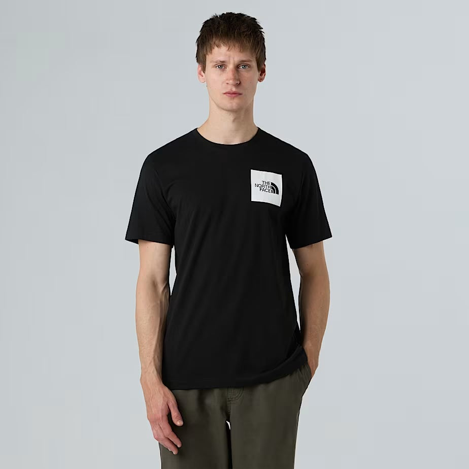 T-shirt "Fine" nera  in misto cotone con logo The North Face 