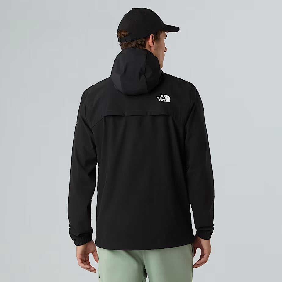 Giacca antivento con cappuccio "Mountain Athletics" nera 