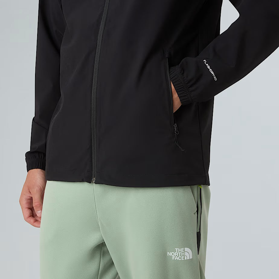 Giacca antivento con cappuccio "Mountain Athletics" nera 