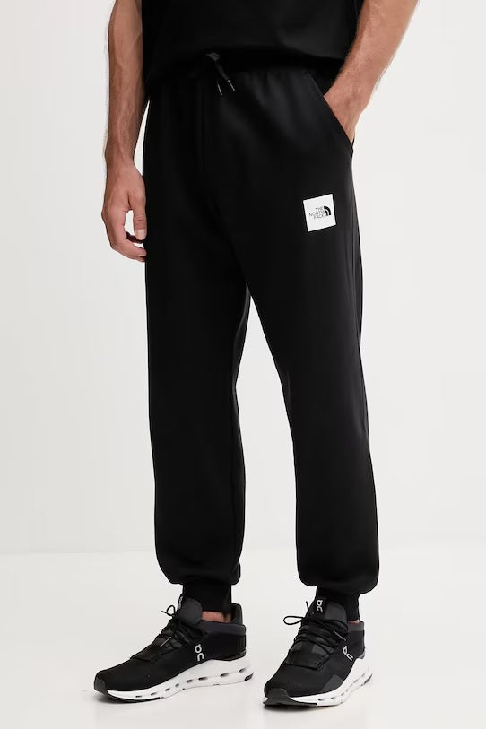 Pantaloni tuta neri "FINE REGULAR TAPERED JOGGER" 
