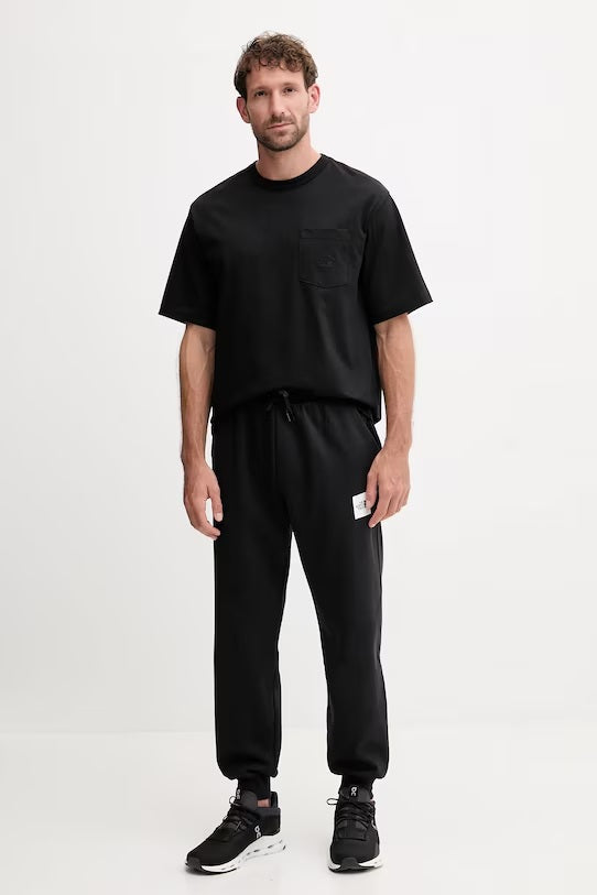 Pantaloni tuta neri "FINE REGULAR TAPERED JOGGER" 