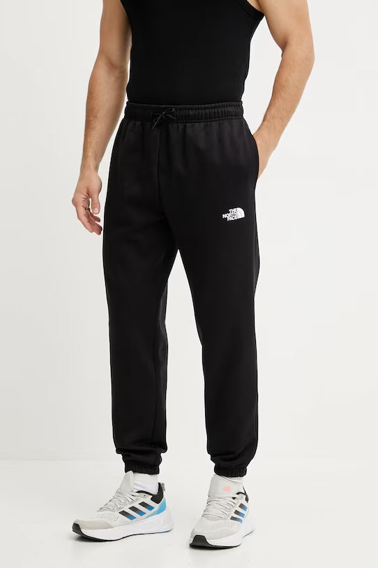 Pantaloni tuta "Simple Dome Regular Tapered Jogger" neri in cotone 