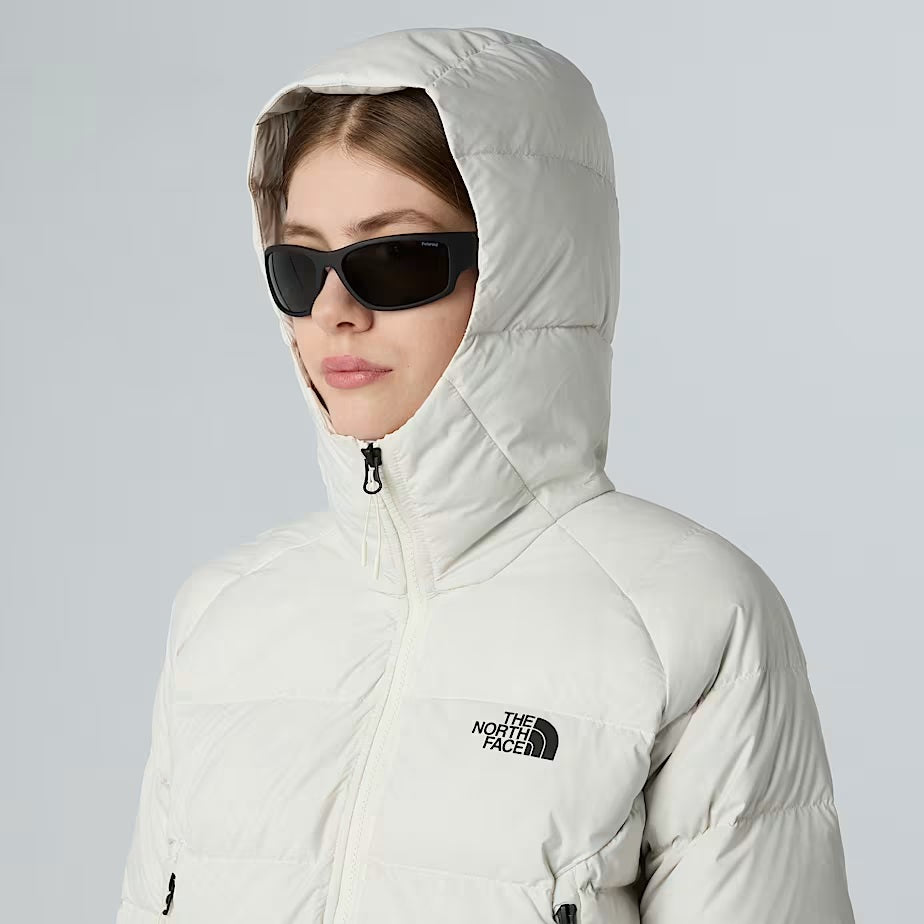 Piumino con cappuccio "Hyalite" bianco Dune in 600-fill riciclato 