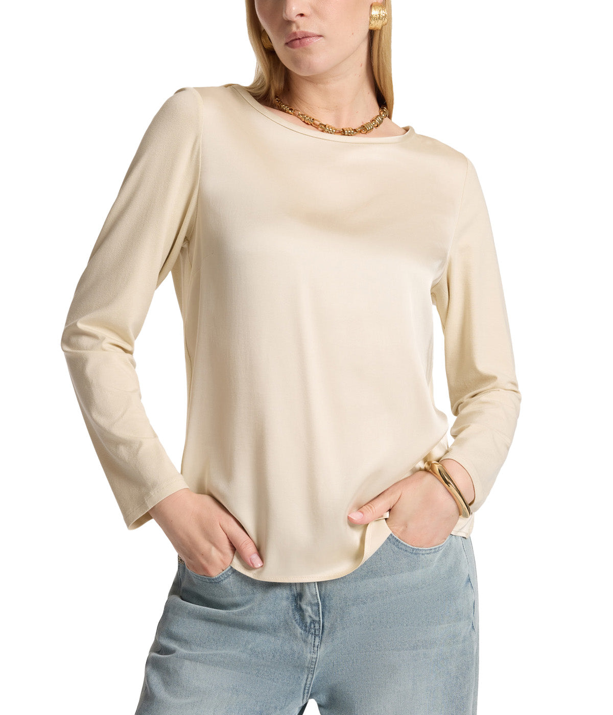 T-shirt ELENA MIRO donna G057Z000708N Beige 
