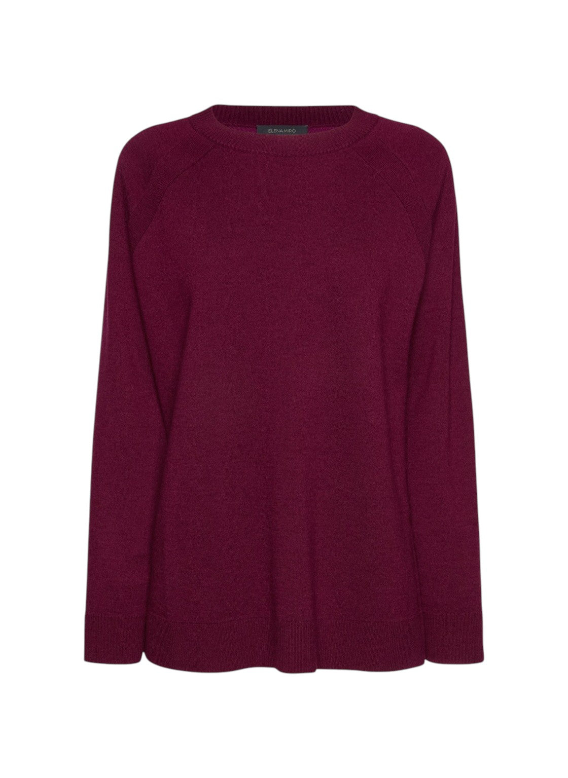 Maglia girocollo Elena Mirò donna M094Z000859N0A2 in misto lana Bordeaux 