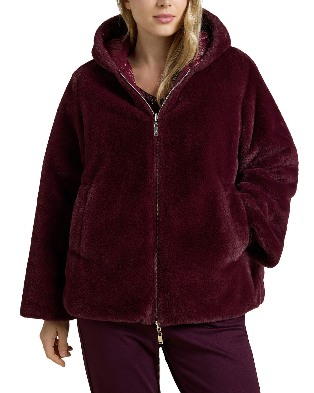Giubbino Luisa Viola donna F011F001237N vino 