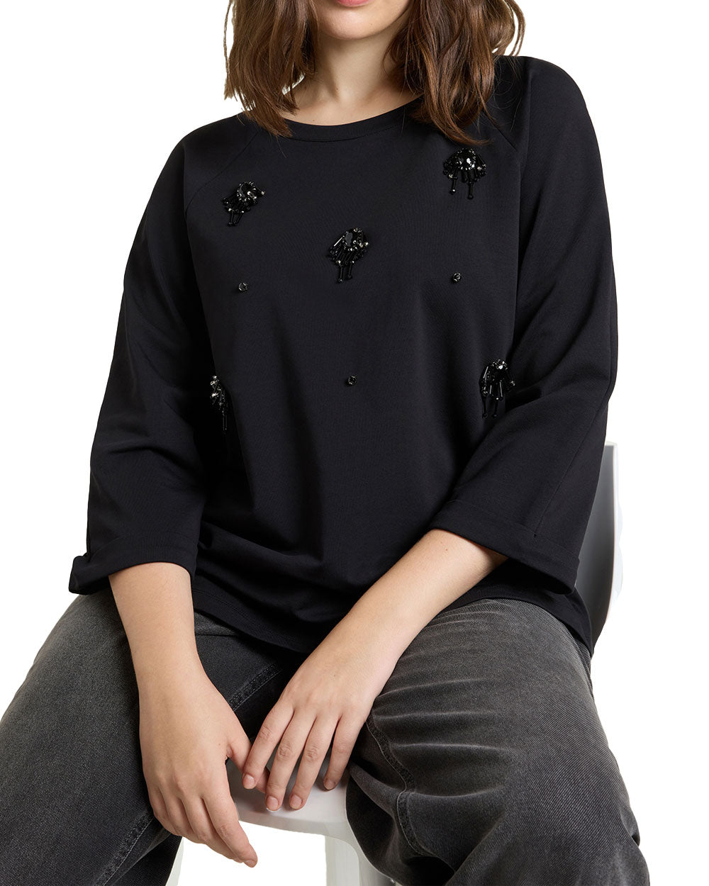 Felpa Luisa Viola donna G862L009022N nera 