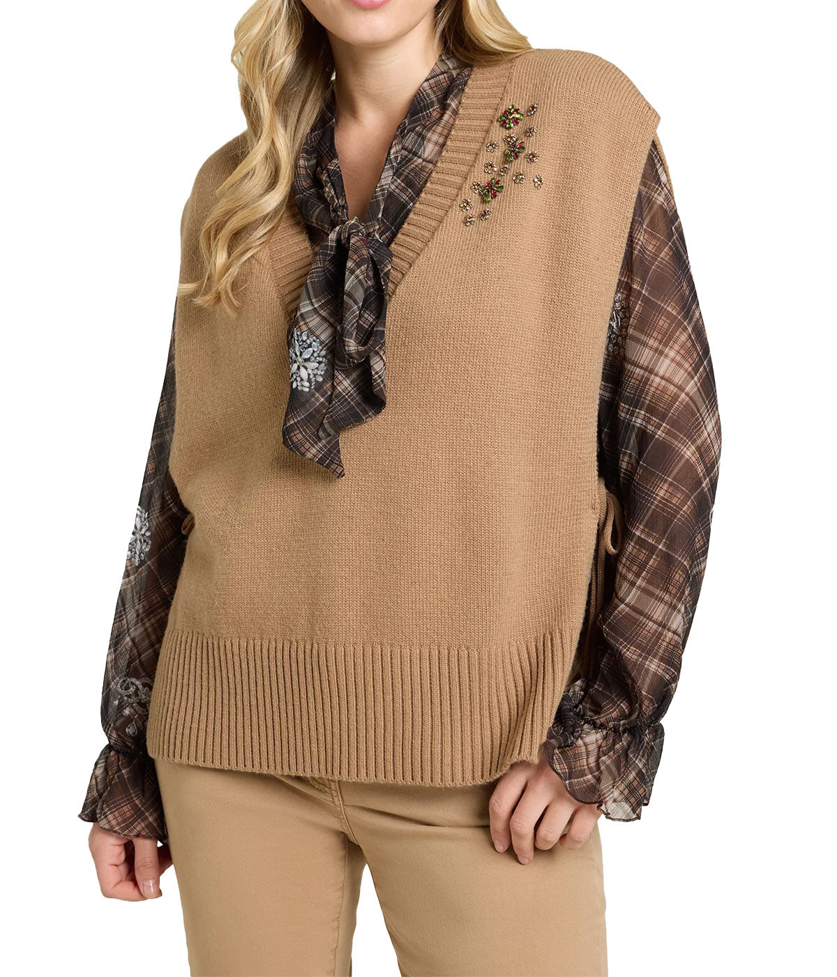 Gilet Luisa Viola donna 5014F100853N Biscotto 
