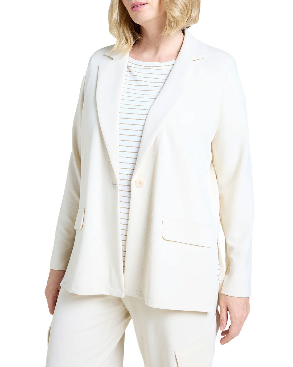 Blazer Luisa Viola donna R013F101132N gesso 