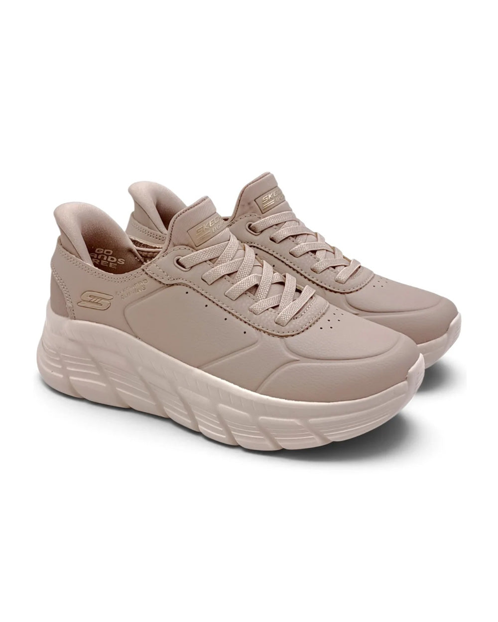 Sneakers SKECHERS donna Bobs B Flex Hi 117394 Taupe 