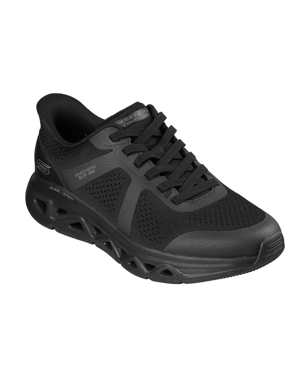 Sneakers SKECHERS uomo BOBS Sport Arc Waves Remix 118451 Nere 