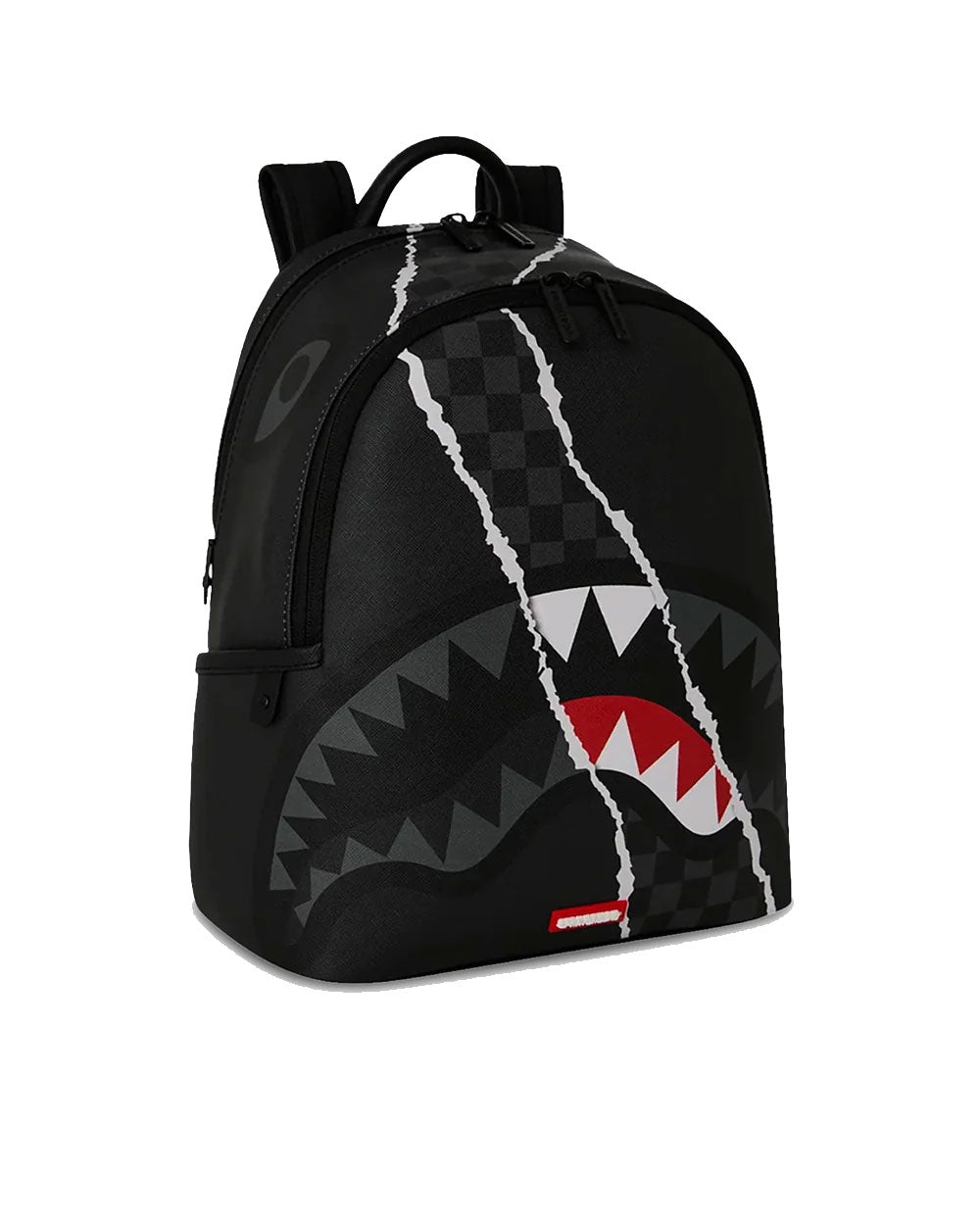 Zaino Sprayground B9347 Centre rip Grey check nero 