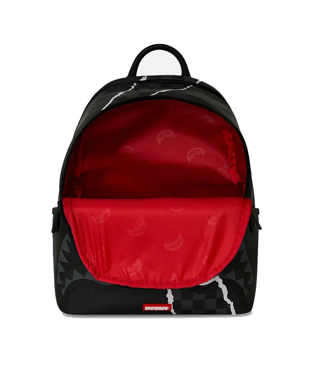 Zaino Sprayground B9347 Centre rip Grey check nero 