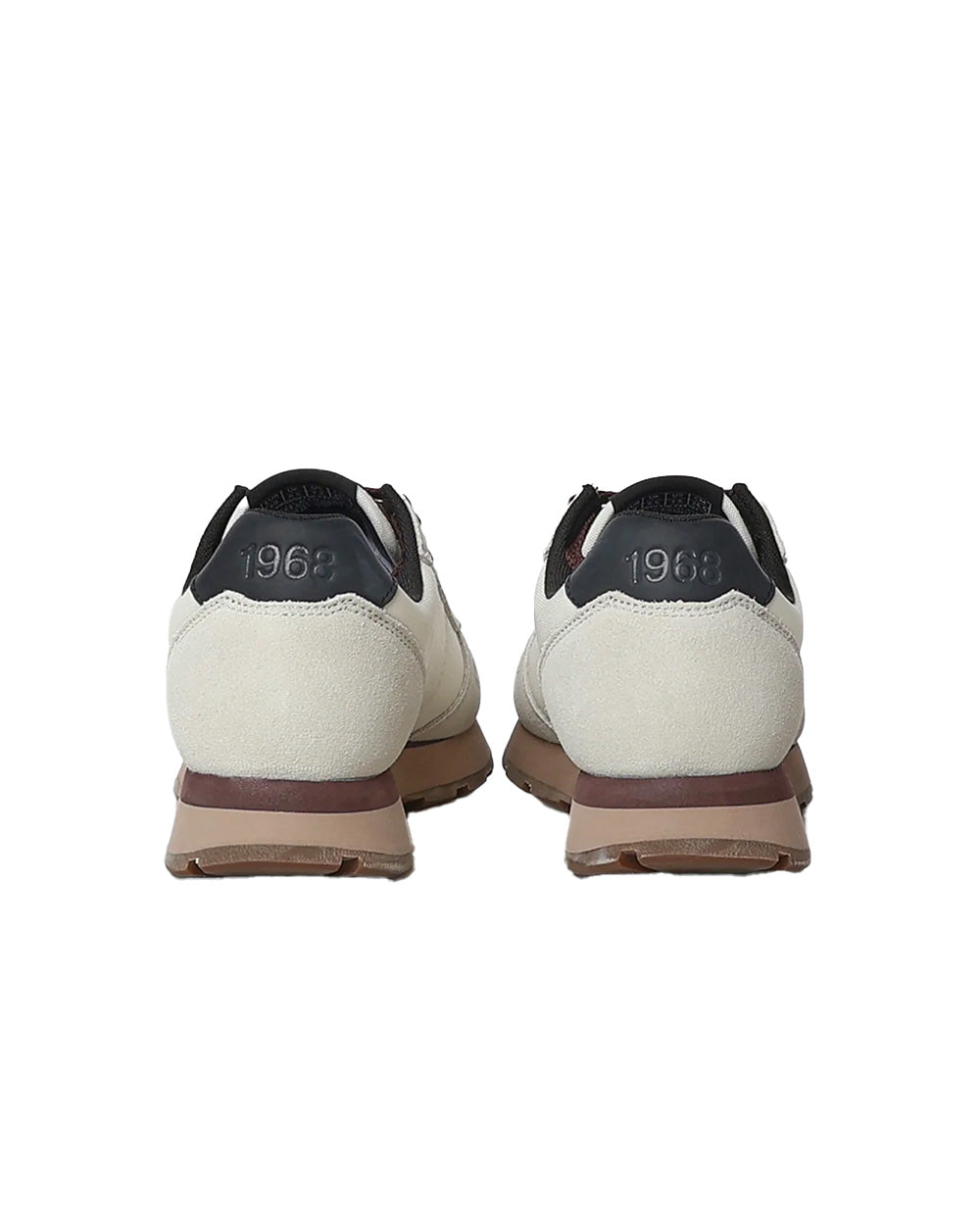 Sneakers SUN68 uomo TOM SOLID BZ46101 Bianche marroni 