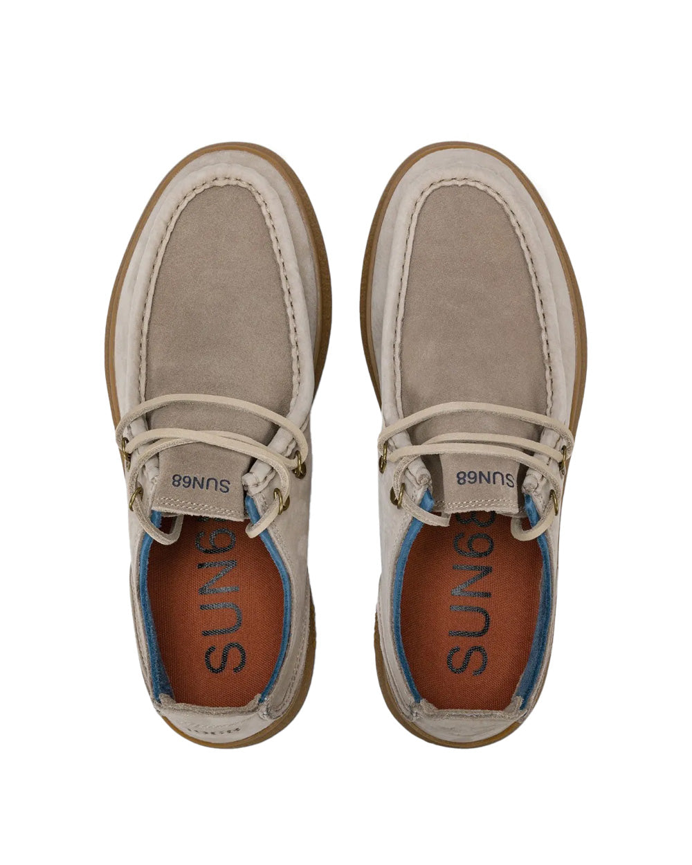 Sneakers SUN68 uomo Luis Wallabe BZ46159 Beige 
