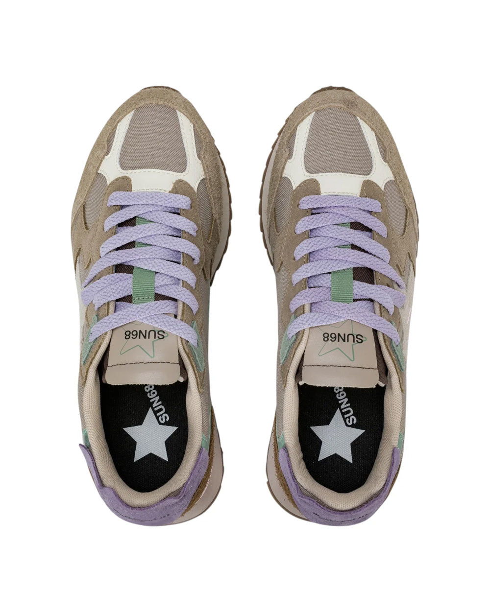 Sneakers SUN68 donna STARGIRL MULTI BZ46222 Beige 