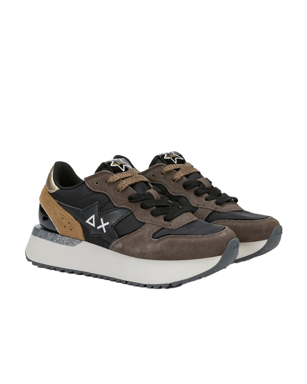 Sneakers SUN68 donna Big Stargirl BZ46229 Nere 
