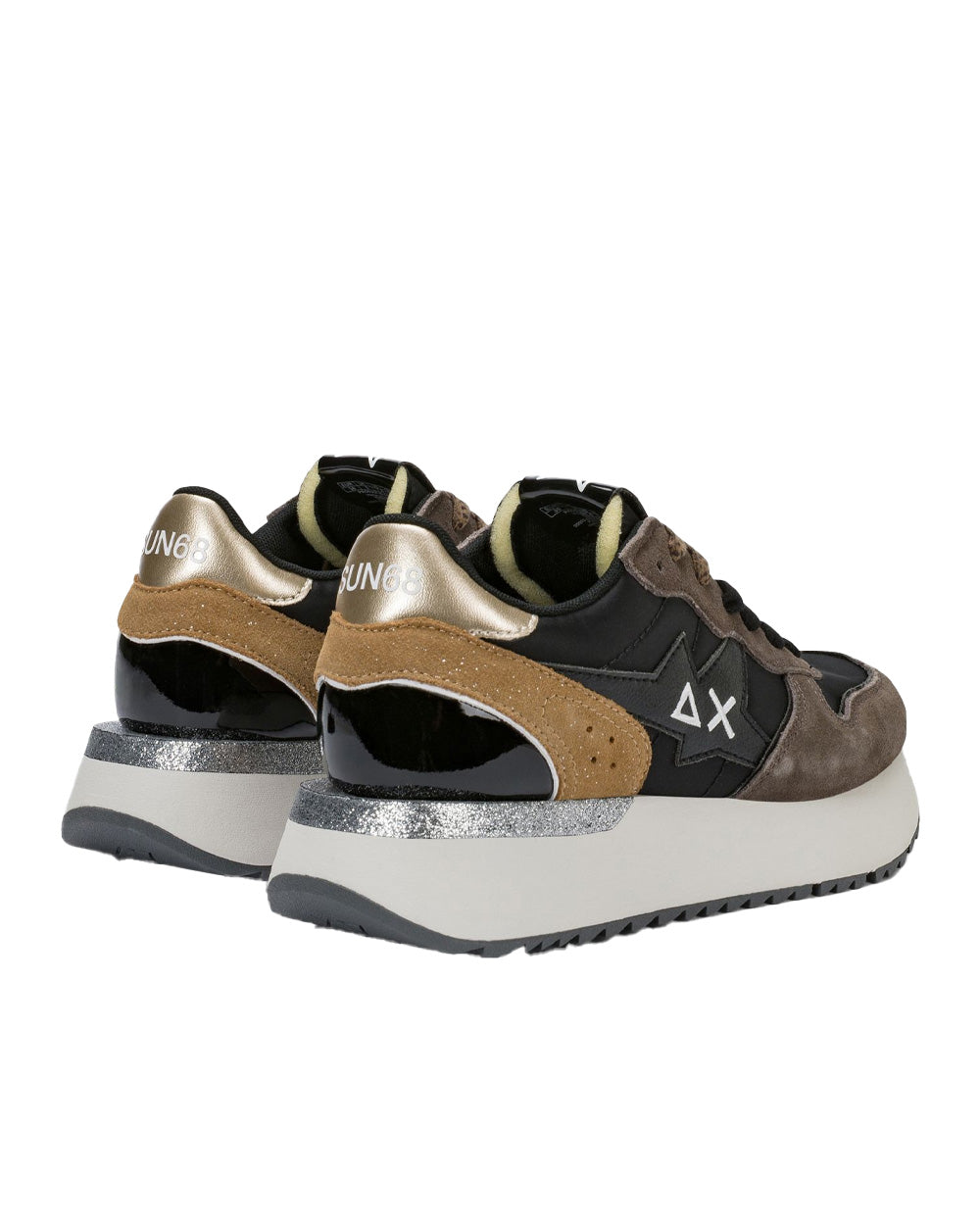 Sneakers SUN68 donna Big Stargirl BZ46229 Nere 