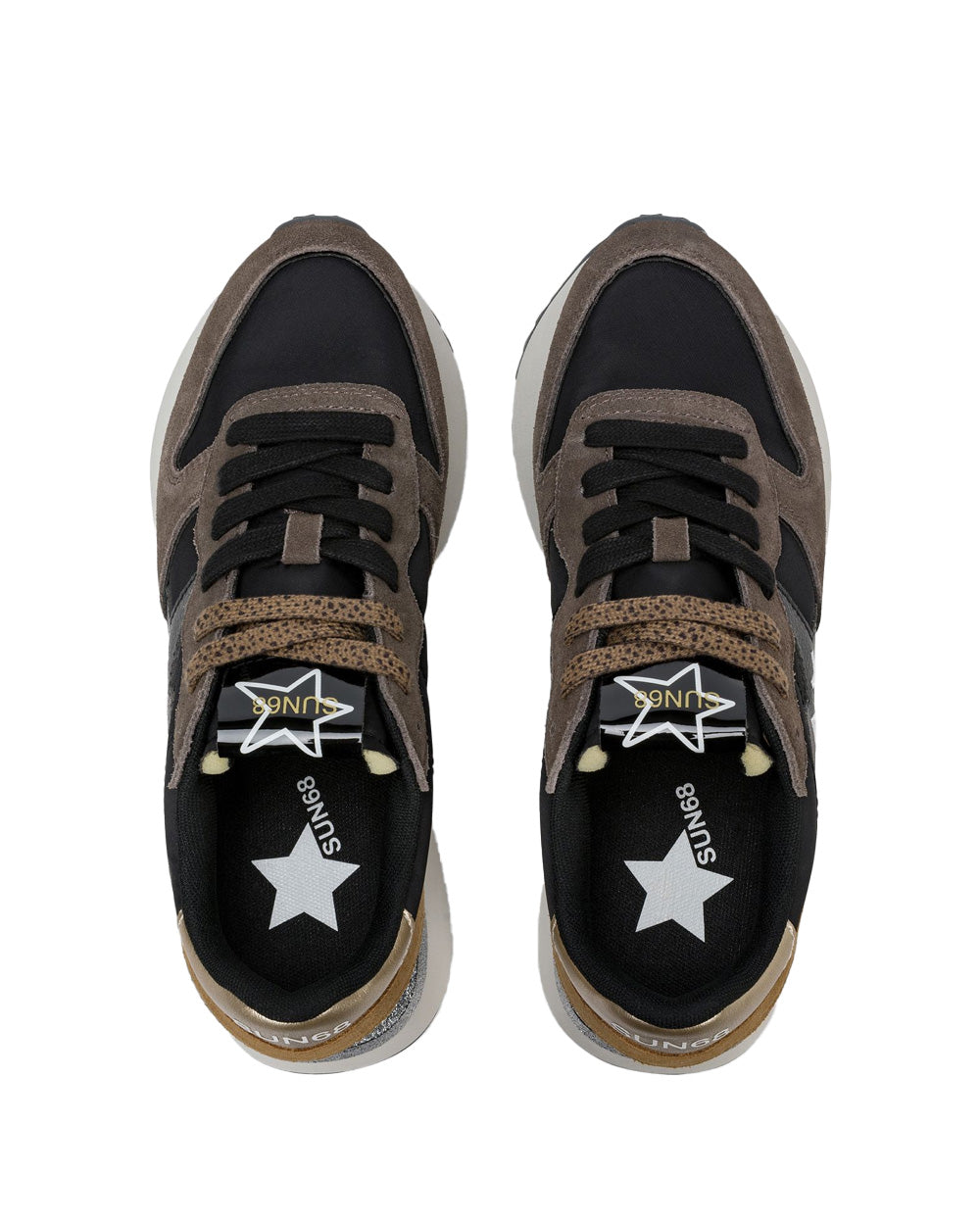 Sneakers SUN68 donna Big Stargirl BZ46229 Nere 