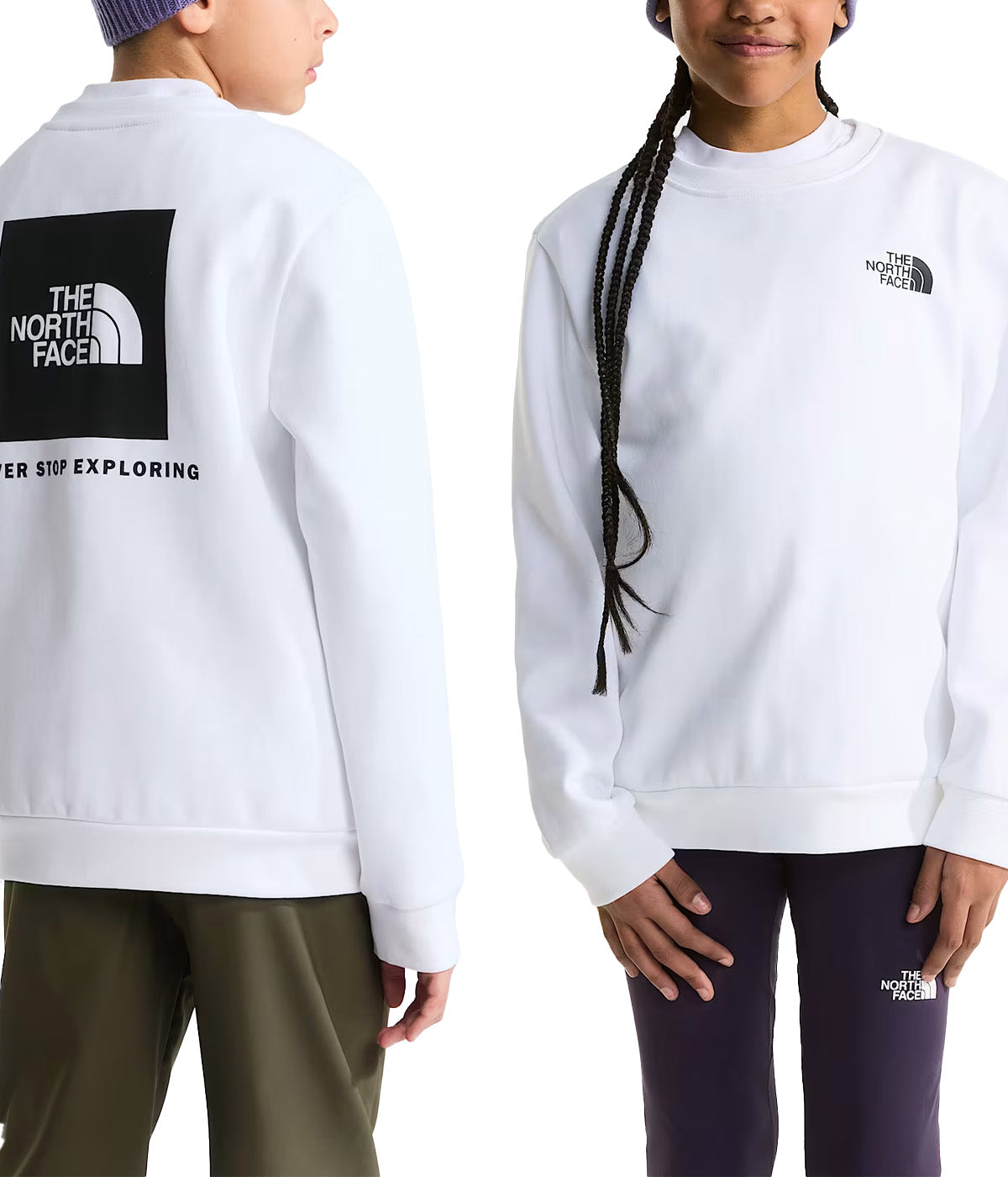 Felpa THE NORTH FACE bambino Evolution Box NSE 8F9W Bianca 