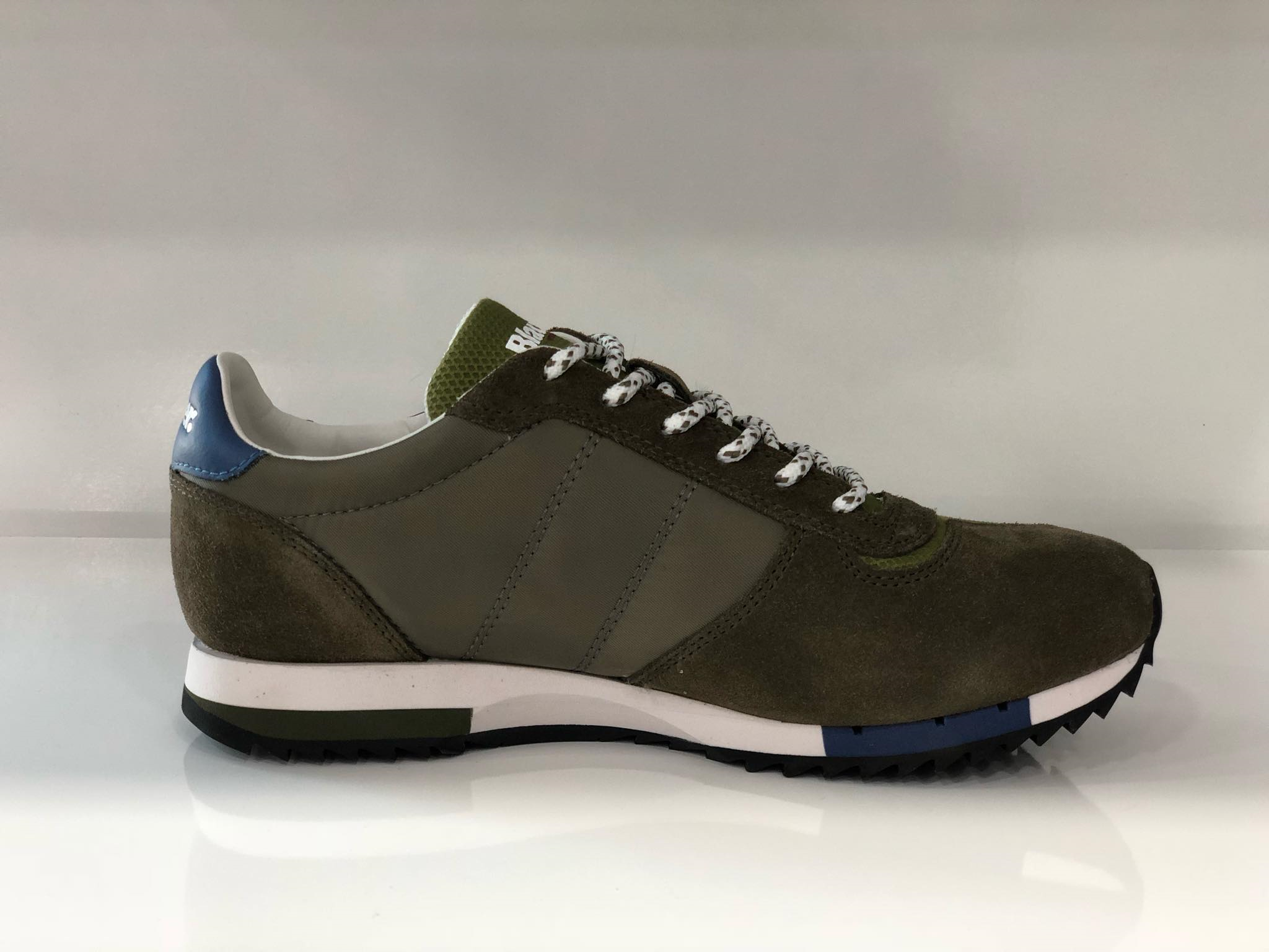 Sneakers "Quincy01/NylMilitary Green" in Pelle Scamosciata e Nylon 