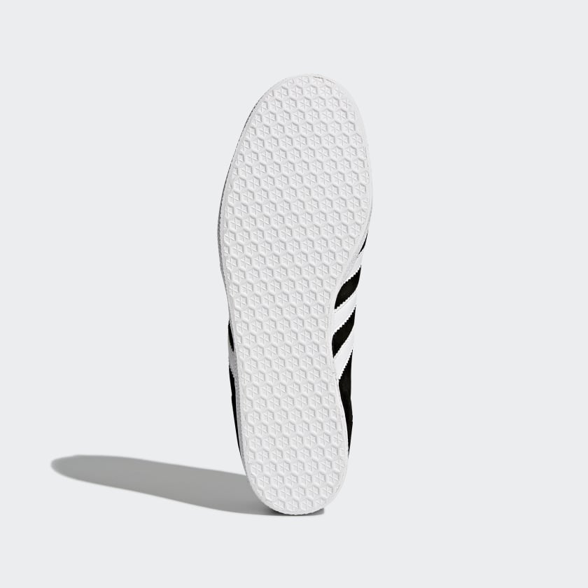 Scarpa "Gazelle" Uomo Nera in Pelle Scamosciata con Dettagli Bianchi 