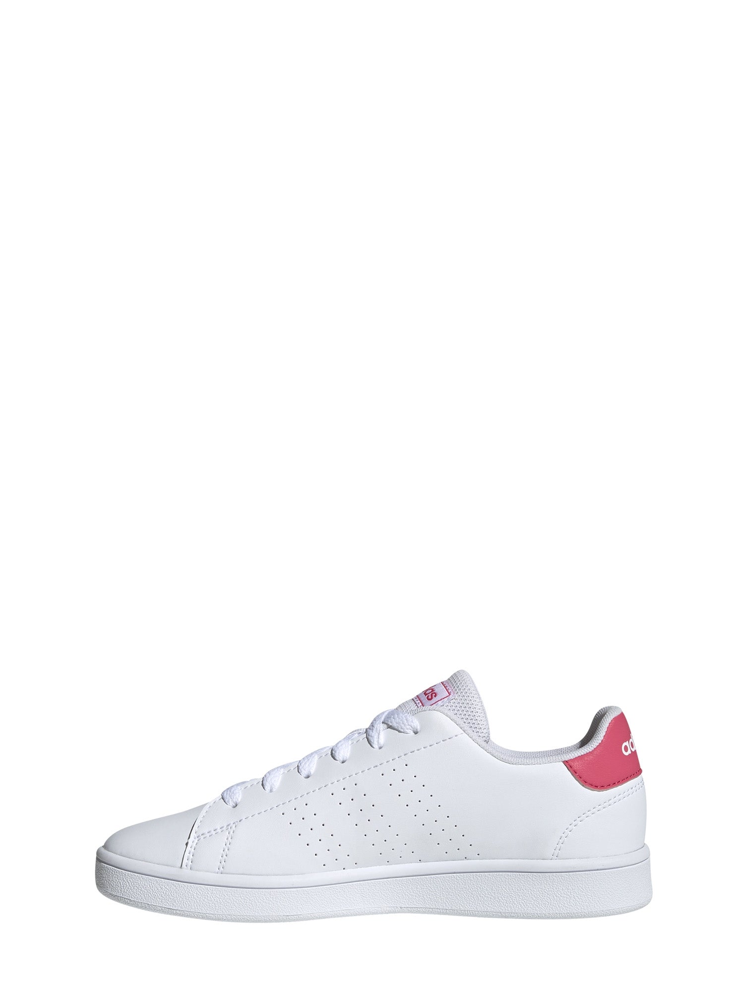 Sneakers Adidas "Advantage" Bambina Bianche con Dettagli Rosa 
