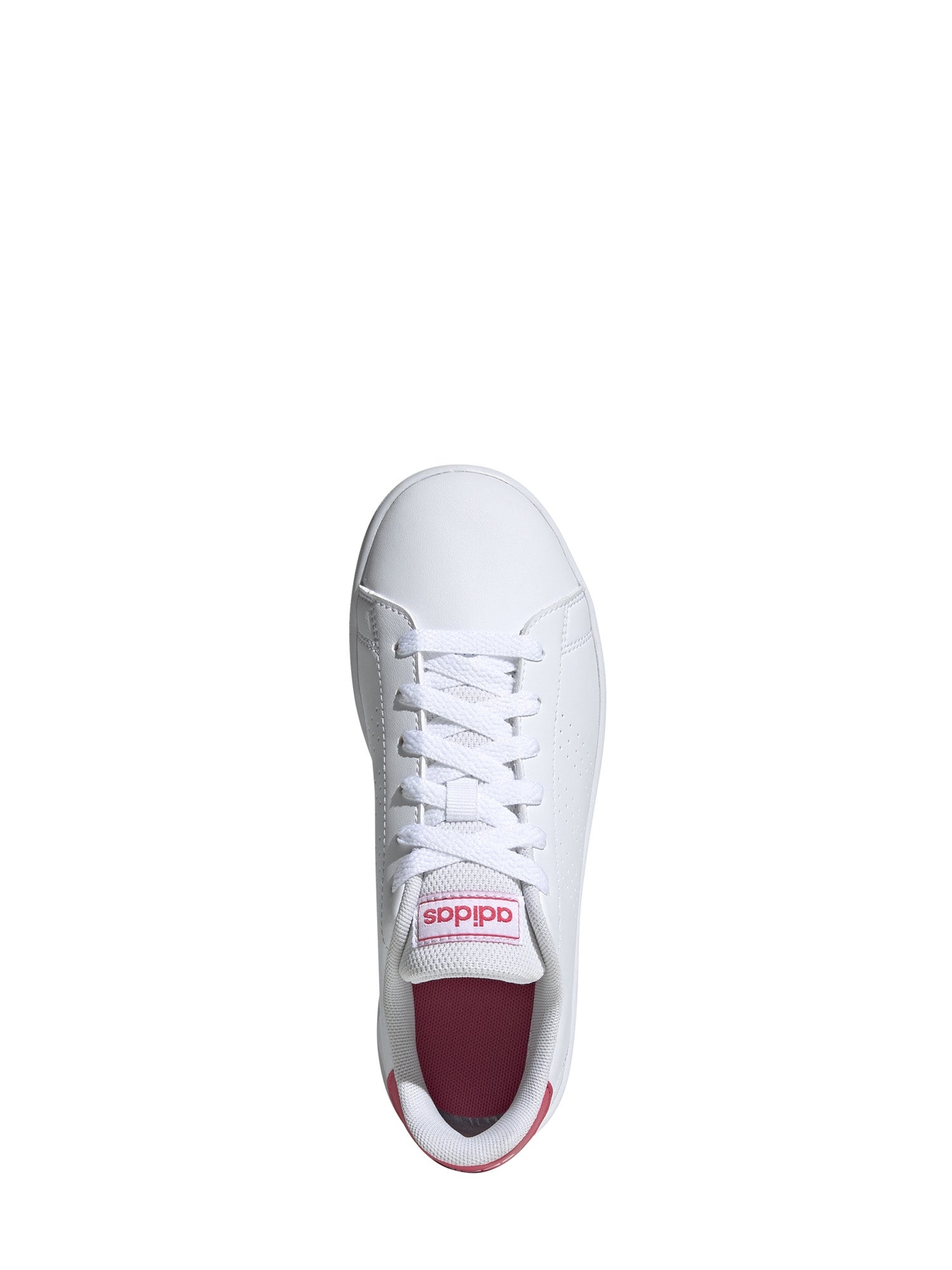 Sneakers Adidas "Advantage" Bambina Bianche con Dettagli Rosa 