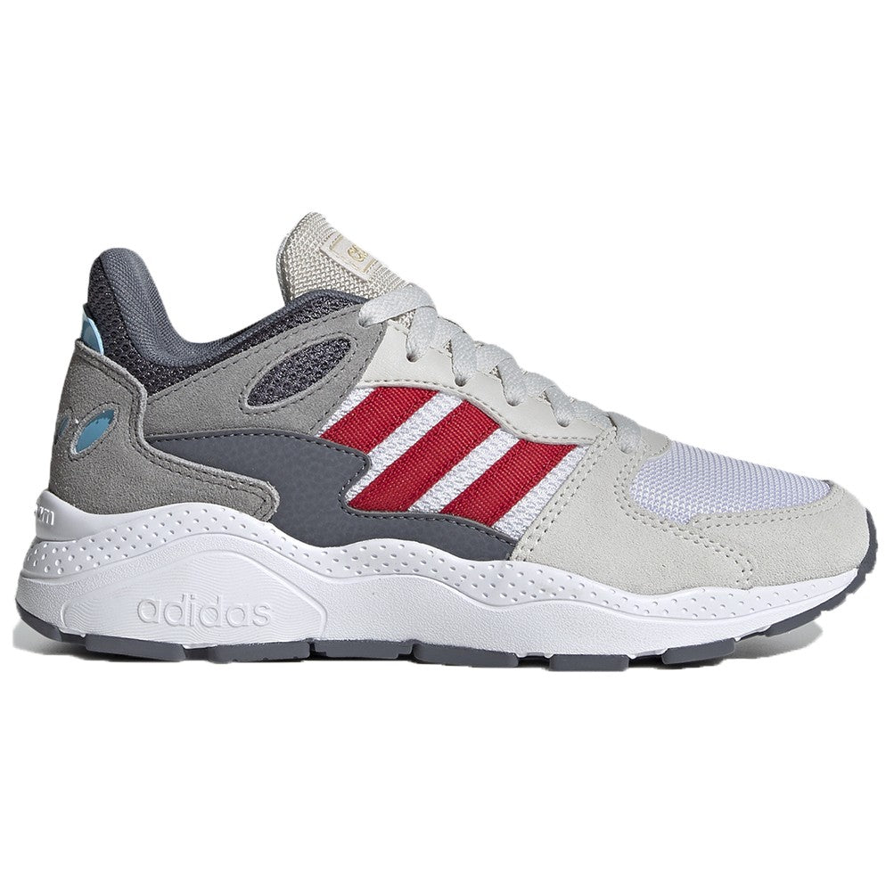 Sneakers "Crazychaos J" bambino grigio con dettagli rossi e bianchi 